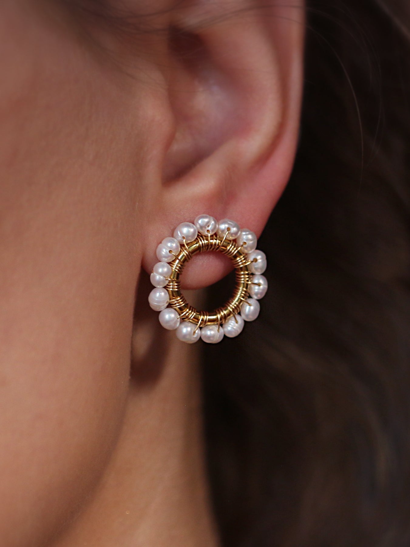 Kolczyki Love EMMA z naturalnych pereł