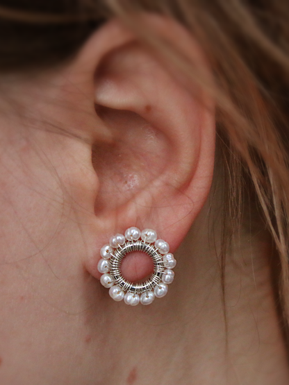 kolczyki love EMMA z naturalnych pereł