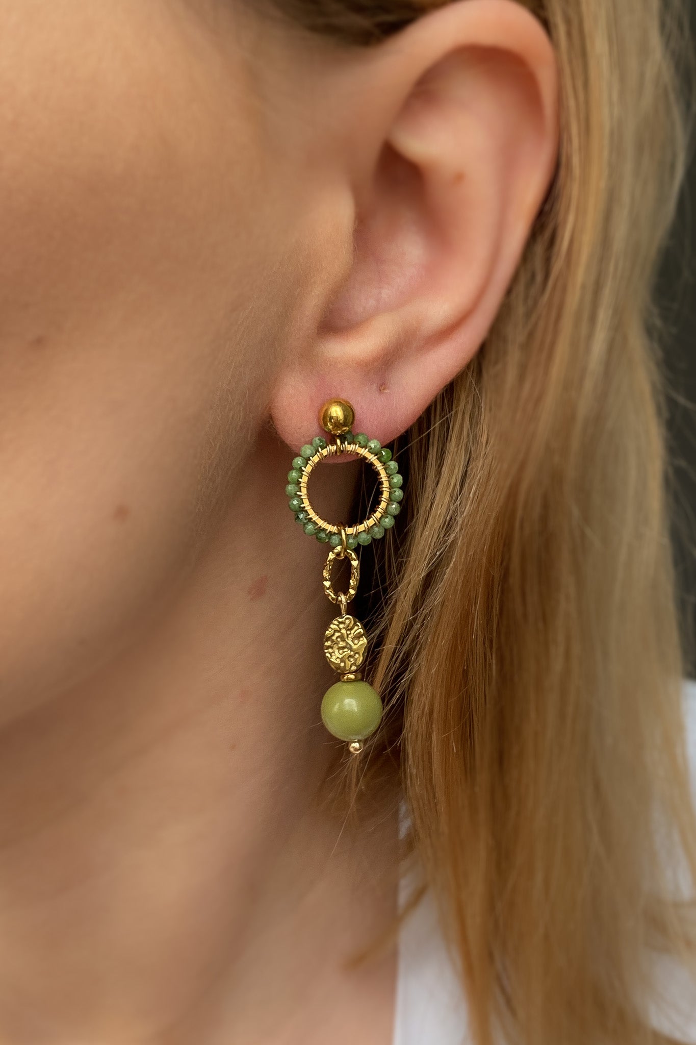 Kolczyki IVONNE z diopsydu i agatu alxa