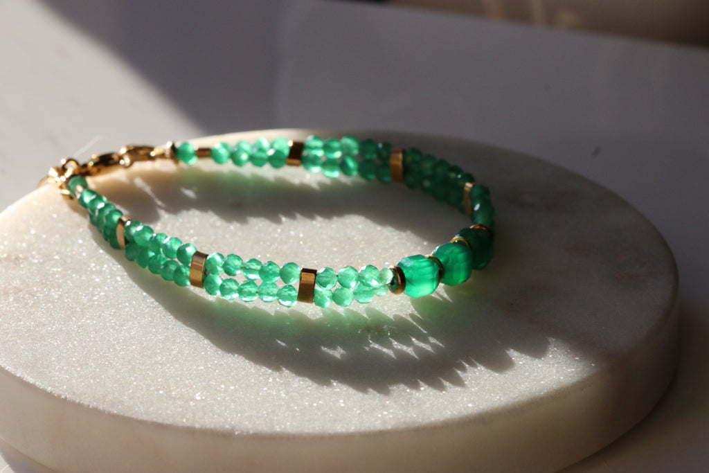 Bransoletka LUCIA z agatu i uleksytu