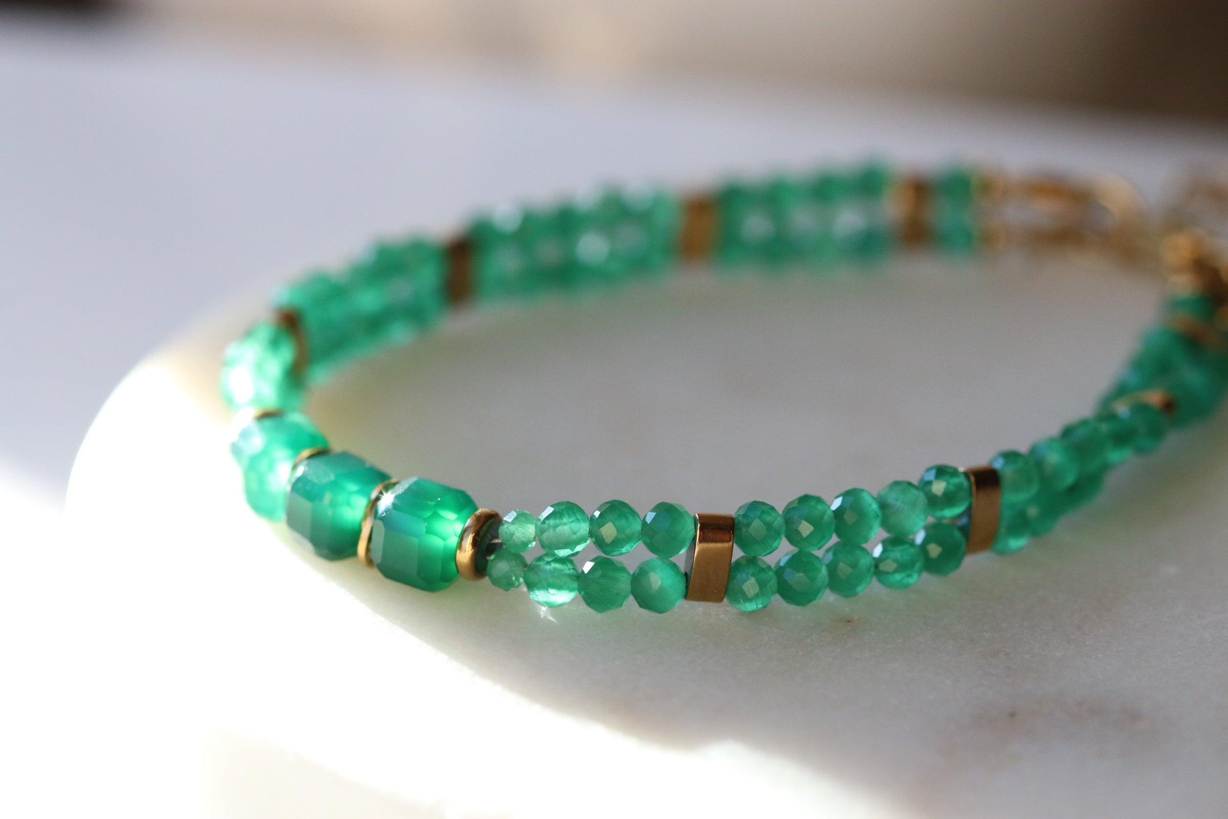 Bransoletka LUCIA z agatu i uleksytu