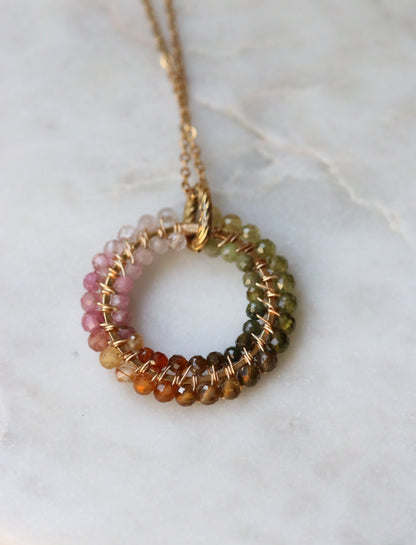 TĘCZÓWKA 20.1 z turmalinu • złoty