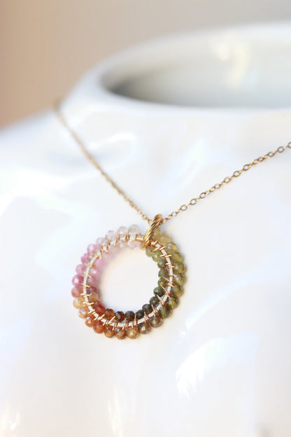 TĘCZÓWKA 20.1 z turmalinu • złoty