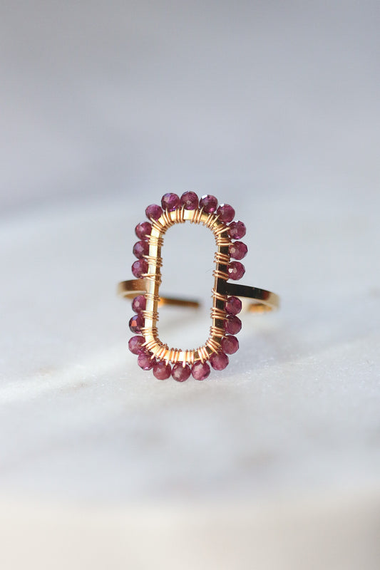 pierścionek SOPHIE z granatu