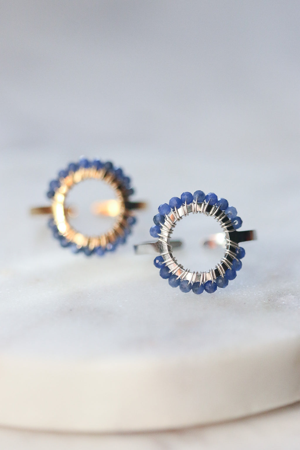 Pierścionek MIRA z sodalitu • srebrny