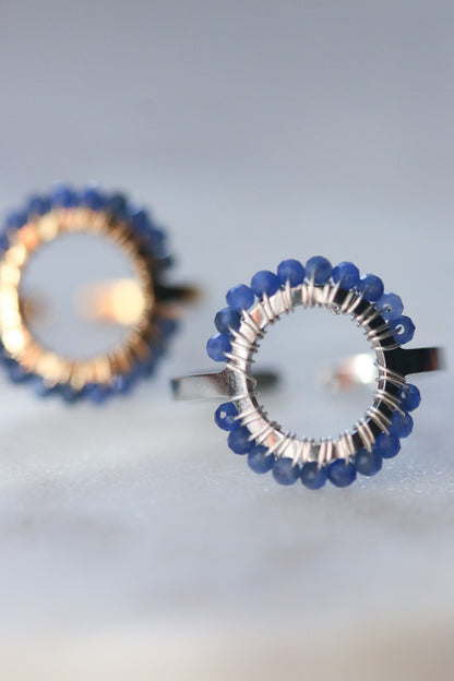 Pierścionek MIRA z sodalitu • złoty