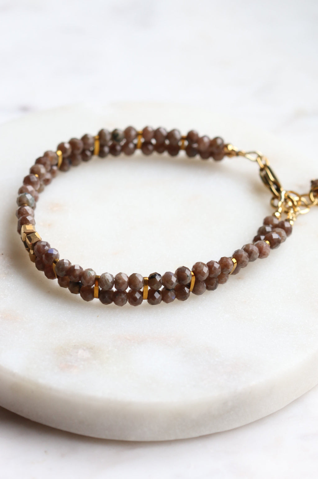 Bransoletka COLLIE z brązowego labradorytu