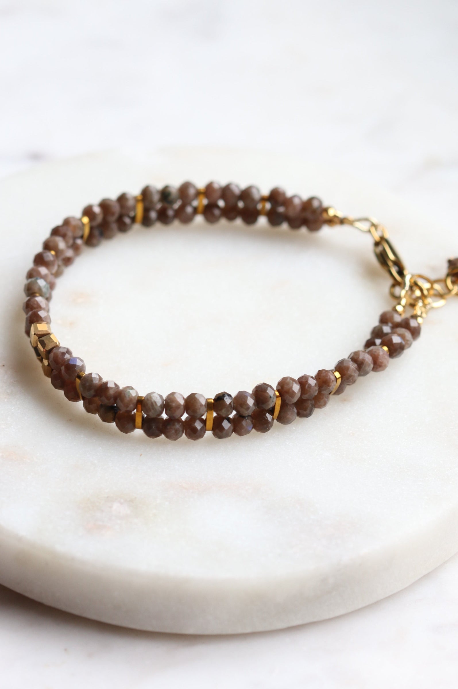 Bransoletka COLLIE z brązowego labradorytu