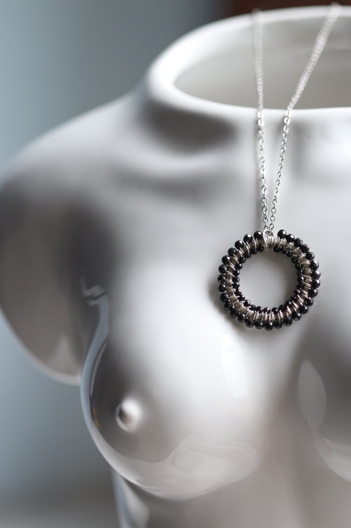 Naszyjnik INDY z czarnego turmalinu