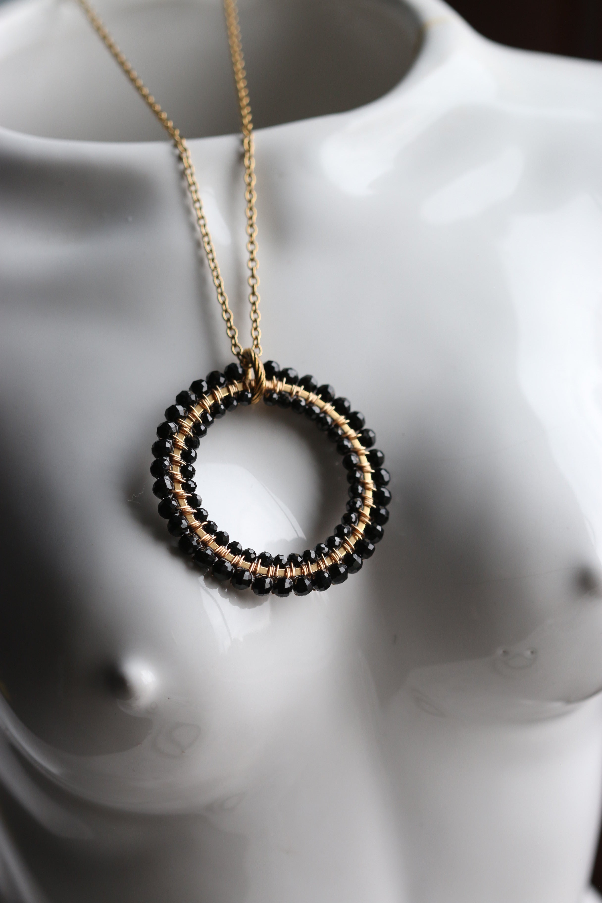 Naszyjnik Princess GLORIA 30 z czarnengo turmalinu