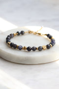 Bransoletka RUMI z iolitu i hematytu