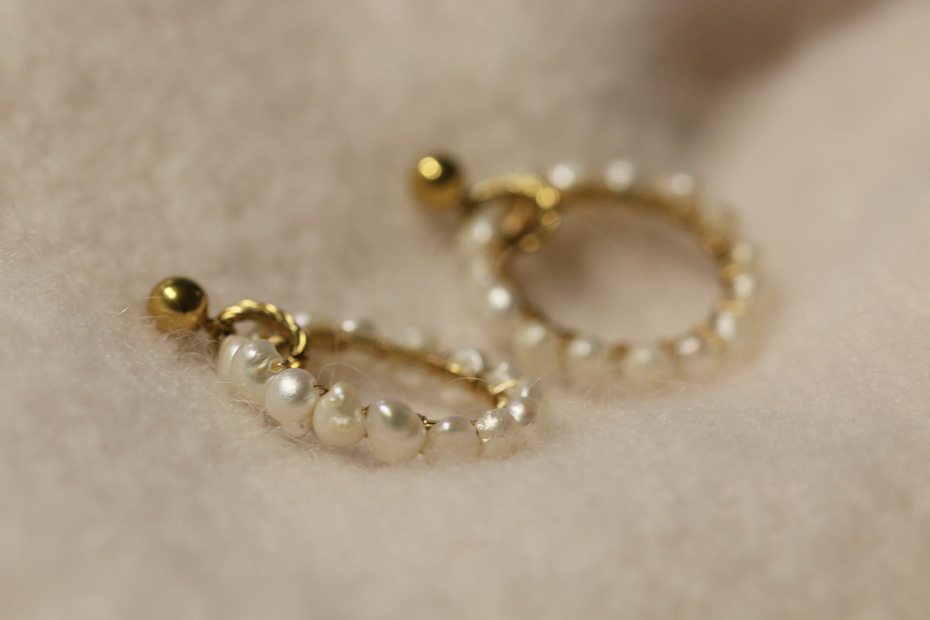 princess alma • plecione kolczyki z prawdziwych pereł