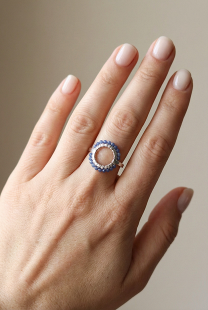 Pierścionek MIRA z sodalitu • srebrny